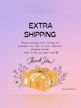Extra Shipping Listing for over 5 lbs